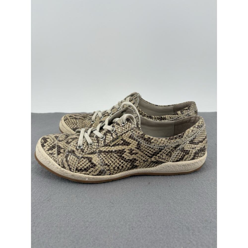Josef Seibel Caspian Womens Size EU 37 Shoes Snake Print Leather Comfort Sneaker